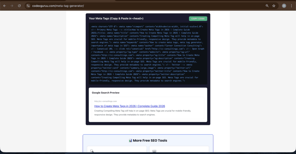 Meta Tag in 2026 Blog post image of CodeX Guru