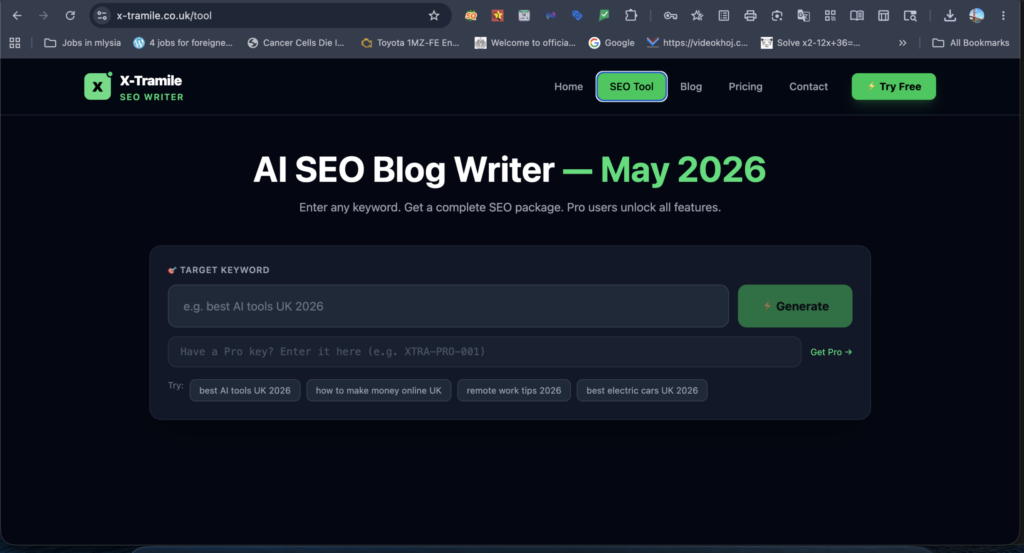 SEO Blog Writer for UK by X-Tramile – Full Review 2026