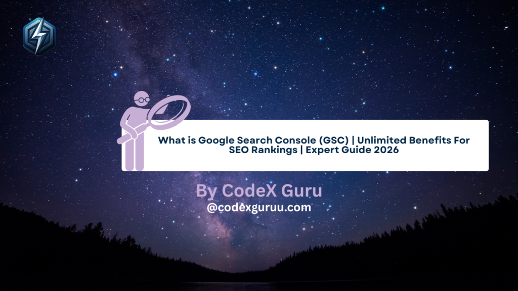Featured image of What is Google Search Console (GSC) Blog by CodeX Guru 4 May 2026