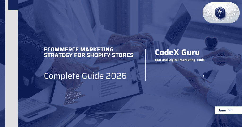 ecommerce marketing strategy framework for shopify stores showing seo email ppc and social media channels