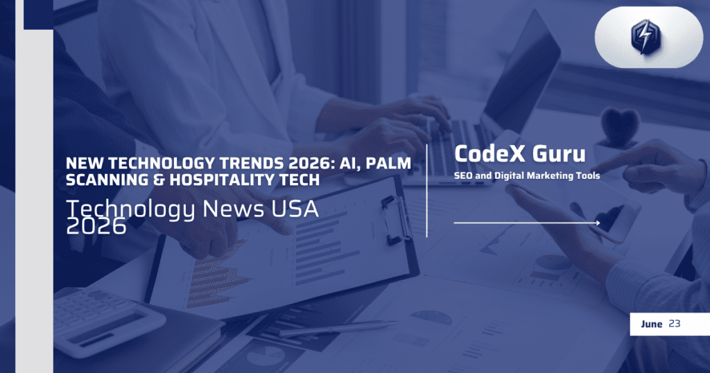 new technology trends 2026 including AI palm scanning and hospitality tech innovations